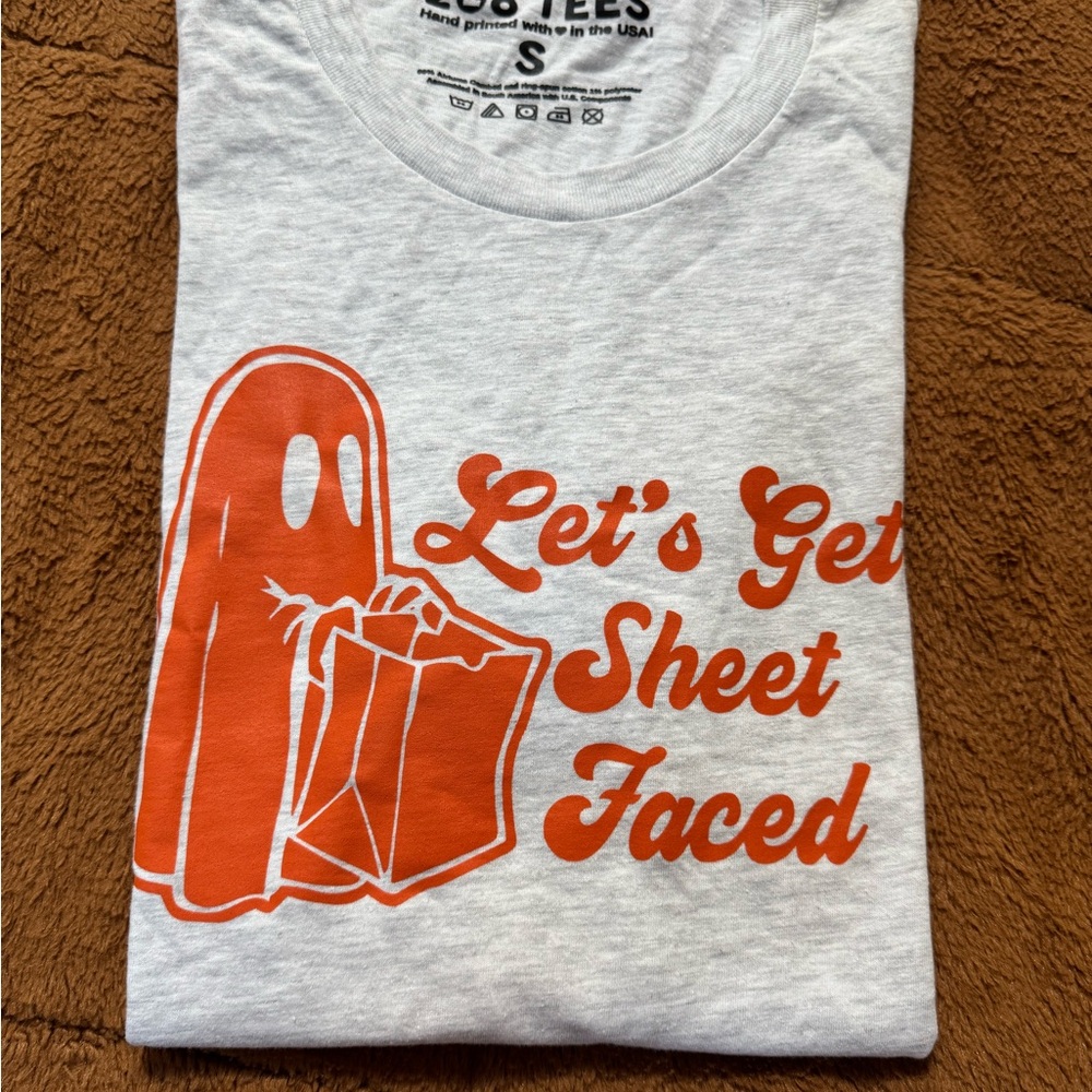 Gray and Orange Graphic Women's Tee